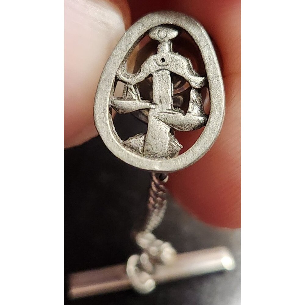 Vintage‎ Nautical Anchor & Ship Wheel Tie Tack